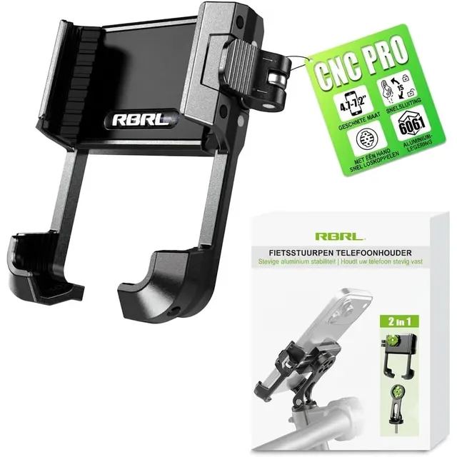 RBRL CNC-aluminium telefoonhouder – Balhoofdmontage