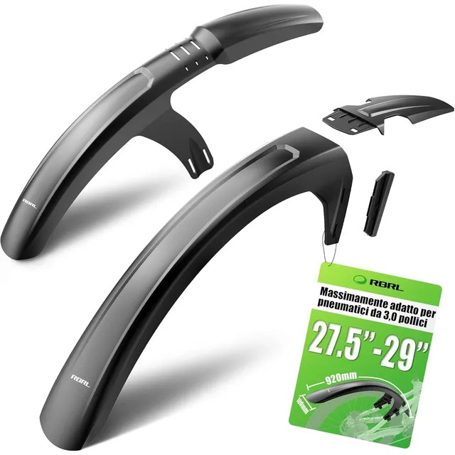 RBRL Set parafanghi MTB ed e-bike – Set anteriore + posteriore